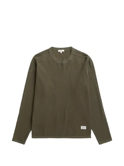 Norse Projects Stevns Long-sleeved Cotton T-shirt In Green
