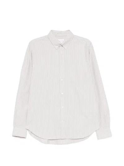 Norse Projects Striped Button-down Shirt In White