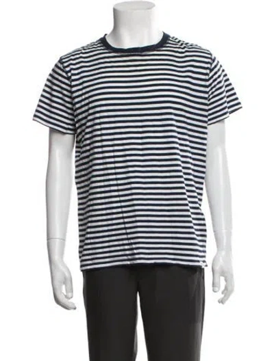 Pre-owned Norse Projects Striped Crew Neck T-shirt In Black
