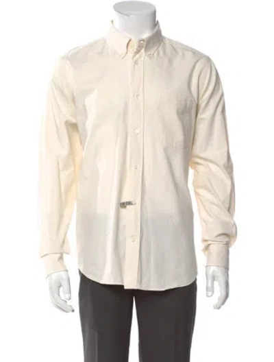 Pre-owned Norse Projects Striped Long Sleeve Dress Shirt In Neutral