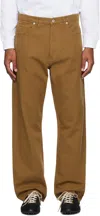 Norse Projects Tan Mogens Relaxed 5 Pocket Heavy Twill Trousers In Brown