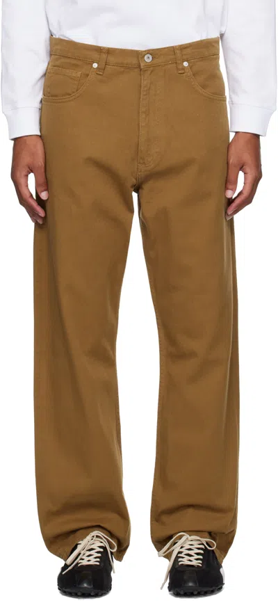 Norse Projects Tan Mogens Relaxed 5 Pocket Heavy Twill Trousers In Brown