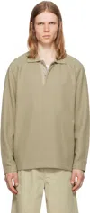 Norse Projects Taupe Ruben Double Face Ls Polo In Brown