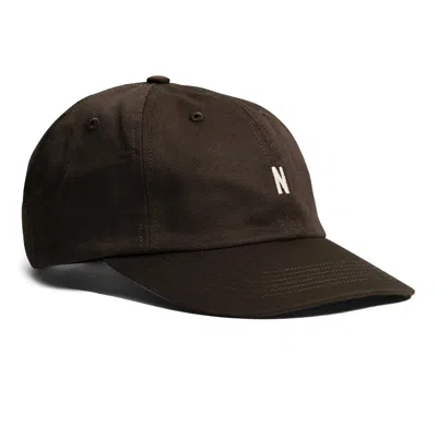 Norse Projects Twill Sports Cap Espresso In Brown