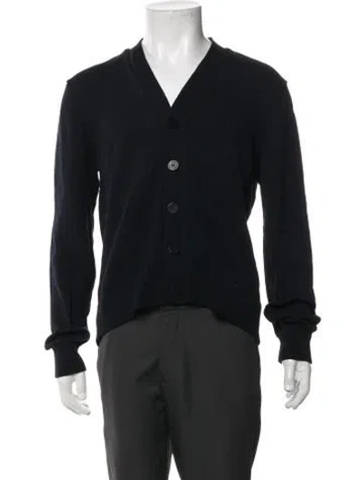Pre-owned Norse Projects V-neck Long Sleeve Cardigan In Blue