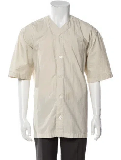 Pre-owned Norse Projects V-neck Three-quarter Sleeve Henley In Neutral