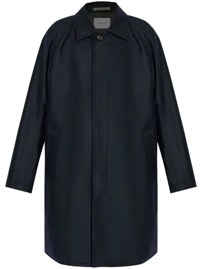Norse Projects Wargo Trench Coat In Blue