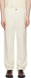 Norse Projects White Ezra Relaxed Cotton Linen Trousers In Neutral