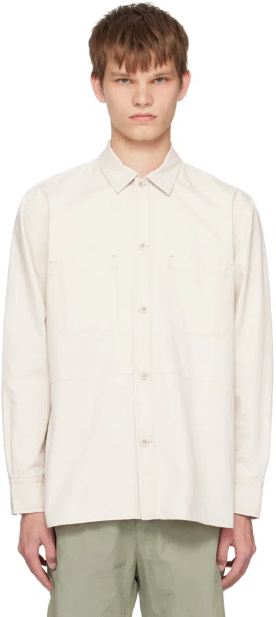 Norse Projects Mens Hibiscus Dye Ulrik Eco-dye Regular-fit Cotton-canvas Shirt