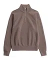 Norse Projects Wool Blend Half-zip Sweatshirt In Brown