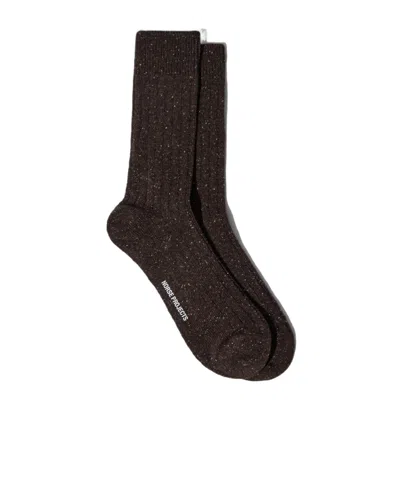 Norse Projects Wool Blend Ribbed Socks In Pink
