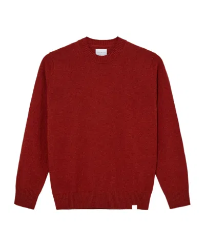 Norse Projects Wool Crew Neck Knit Sweater In Red
