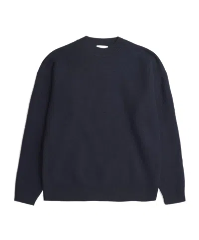 Norse Projects Wool Crew Neck Sweater In Blue