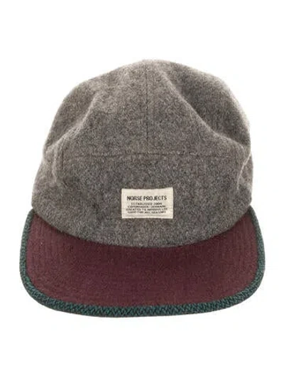 Pre-owned Norse Projects Wool Panel Camp Hat In Grey