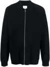 Norse Projects Zip-up Fine-knit Cardigan In Blau