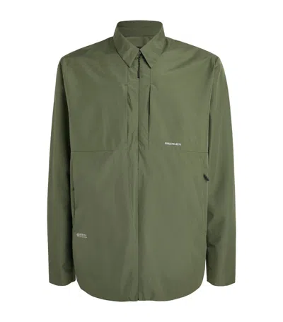 Norse Projects Zp-up Overshirt In Green