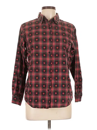 Pre-owned North Crest Long Sleeve Button Down Shirt In Red