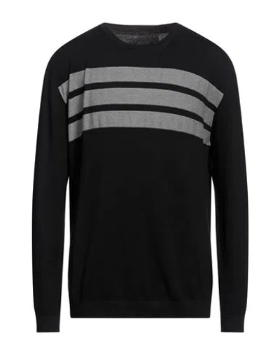 North Pole Man Sweater Black Size Xxl Viscose, Nylon