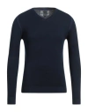 North Pole Man Sweater Navy Size 3xl Viscose, Nylon In Navy Blue