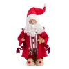 North Pole Trading Co . 12in Pjs Christmas Santa Figurine In Red
