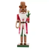 North Pole Trading Co . 14in Cowboy African American Wood Christmas Nutcracker In Red