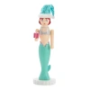 North Pole Trading Co . 14in Mermaid Wood Christmas Nutcracker In Blue