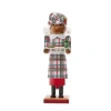 North Pole Trading Co . 14in Mrs. Clause African American Wood Christmas Nutcracker In Red