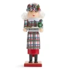 North Pole Trading Co . 14in Mrs Clause Wood Christmas Nutcracker In Red