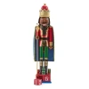 North Pole Trading Co . 14in Photo Frame African American Wood Christmas Nutcracker In Red