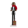 North Pole Trading Co . 14in Travel Gril African American Wood Christmas Nutcracker In Black