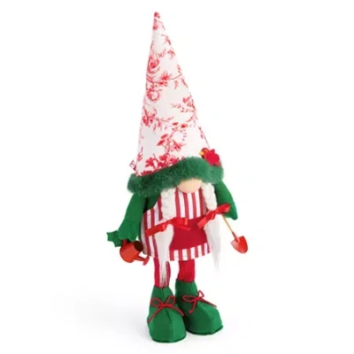North Pole Trading Co . 15in Gardening Christmas Gnome In Red