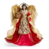North Pole Trading Co . 16in Red And Gold African American Christmas Angels Figurine In Red