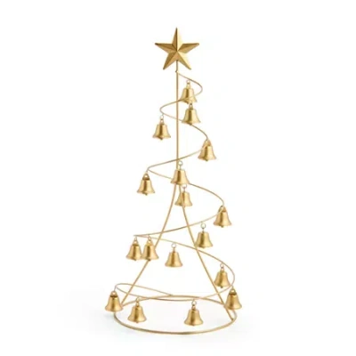 North Pole Trading Co . 20in Bell Tree Christmas Tabletop Decor In Yellow