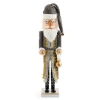 North Pole Trading Co . 24in Gray Jacket Wood Christmas Nutcracker In Gray