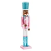 North Pole Trading Co . 24in Pink African American Wood Christmas Nutcracker In Pink