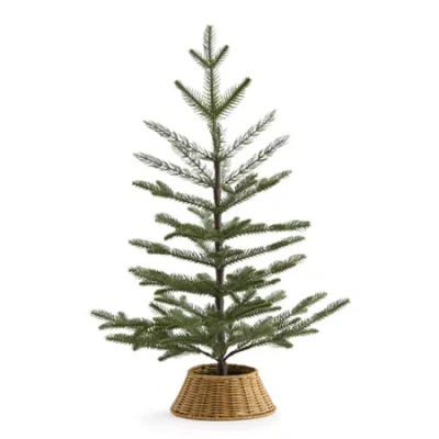 North Pole Trading Co . 25in Willow Pot Christmas Tabletop Tree In Green