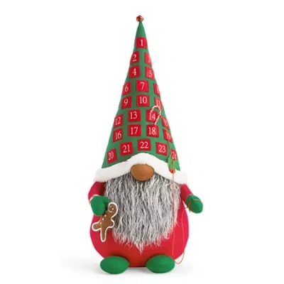 North Pole Trading Co . 27in Advent African American Christmas Gnome In Red