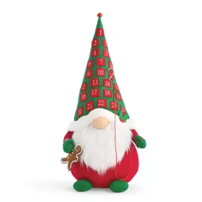 North Pole Trading Co . 27in Advent Christmas Gnome In Red