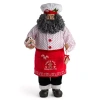 North Pole Trading Co . 36in Baker African American Christmas Santa Figurine In Red