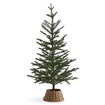 North Pole Trading Co . 36in Willow Pot Christmas Tabletop Tree In Green