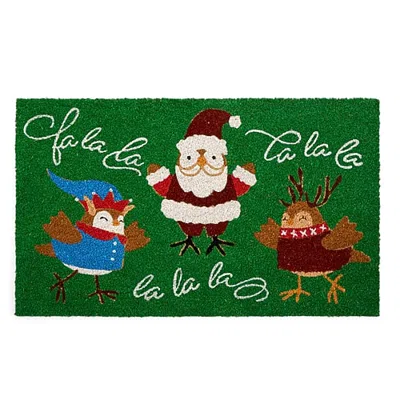 North Pole Trading Co . Birds Indoor Outdoor Rectangular Doormat In Green