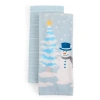 North Pole Trading Co . Blue Snowman 2-pc. Kitchen Towel Set In Multi