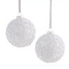 North Pole Trading Co . Blue Starburst 2-pc. Christmas Ornament In White