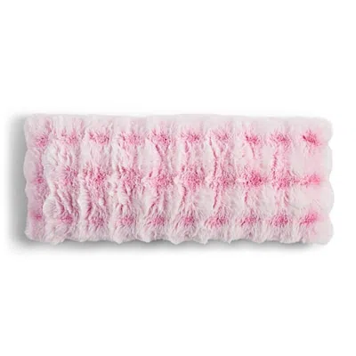 North Pole Trading Co . Bubble Faux Fur Merry Merry Oblong Throw Pillow In Pink