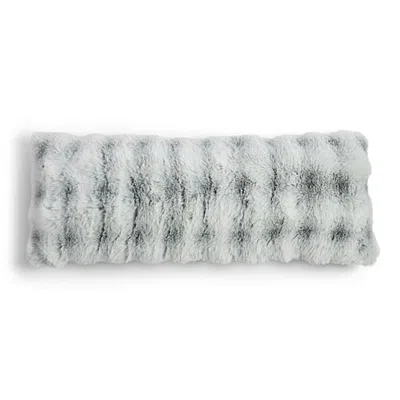North Pole Trading Co . Bubble Faux Fur Oblong Throw Pillow In Gray