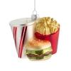 North Pole Trading Co . Burger And Fries Christmas Ornament In Red