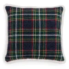 North Pole Trading Co . Chenille Plaid 22x22 Throw Pillow In Blue