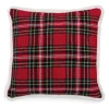 North Pole Trading Co . Chenille Plaid 22x22 Throw Pillow In Red