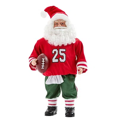 North Pole Trading Co . Christmas Santa Figurine In Red