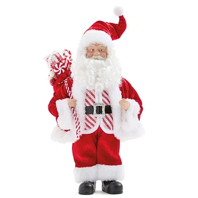 North Pole Trading Co . Christmas Santa Figurine In Red